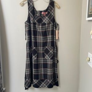 Plaid Belted Jumper